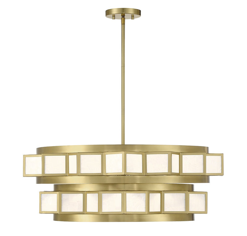 Six Light Chandelier<br /><span style="color:#4AB0CE;">Entrega: 4-10 dias en USA</span><br /><span style="color:#4AB0CE;font-size:60%;">PREGUNTE POR ENTREGA EN PANAMA</span><br />Collection: Gideon<br />Finish: Warm Brass