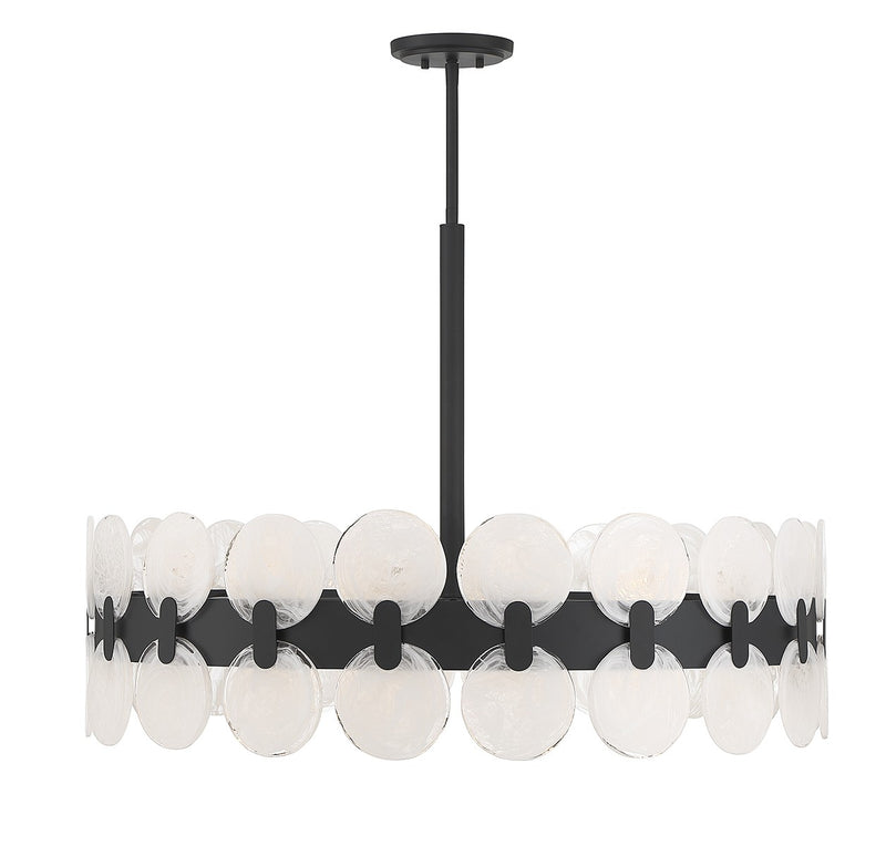 Ten Light Chandelier<br /><span style="color:#4AB0CE;">Entrega: 5-6 semanas en USA</span><br /><span style="color:#4AB0CE;font-size:60%;">PREGUNTE POR ENTREGA EN PANAMA</span><br />Collection: Boca<br />Finish: Matte Black