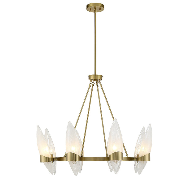 Eight Light Chandelier<br /><span style="color:#4AB0CE;">Entrega: 4-10 dias en USA</span><br /><span style="color:#4AB0CE;font-size:60%;">PREGUNTE POR ENTREGA EN PANAMA</span><br />Collection: Nouvel<br />Finish: Warm Brass