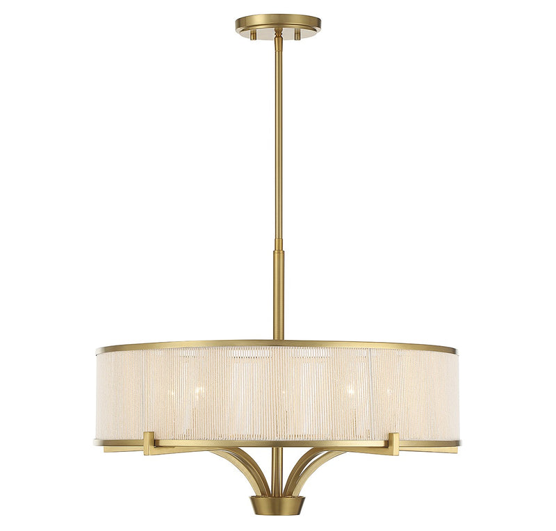 Five Light Chandelier<br /><span style="color:#4AB0CE;">Entrega: 4-10 dias en USA</span><br /><span style="color:#4AB0CE;font-size:60%;">PREGUNTE POR ENTREGA EN PANAMA</span><br />Collection: Wynwood<br />Finish: Warm Brass