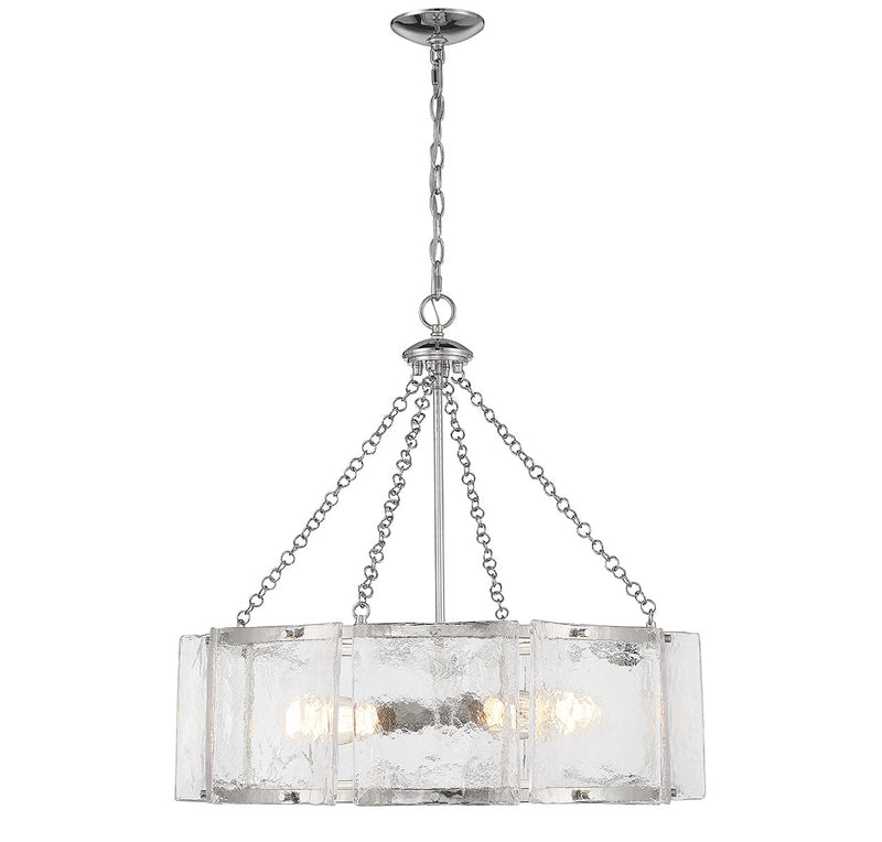 Five Light Pendant<br /><span style="color:#4AB0CE;">Entrega: 4-10 dias en USA</span><br /><span style="color:#4AB0CE;font-size:60%;">PREGUNTE POR ENTREGA EN PANAMA</span><br />Collection: Genry<br />Finish: Polished Nickel