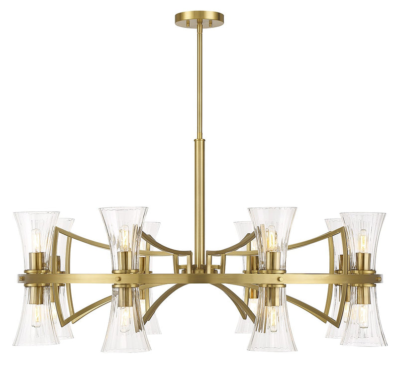 16 Light Chandelier<br /><span style="color:#4AB0CE;">Entrega: 4-10 dias en USA</span><br /><span style="color:#4AB0CE;font-size:60%;">PREGUNTE POR ENTREGA EN PANAMA</span><br />Collection: Bennington<br />Finish: Warm Brass