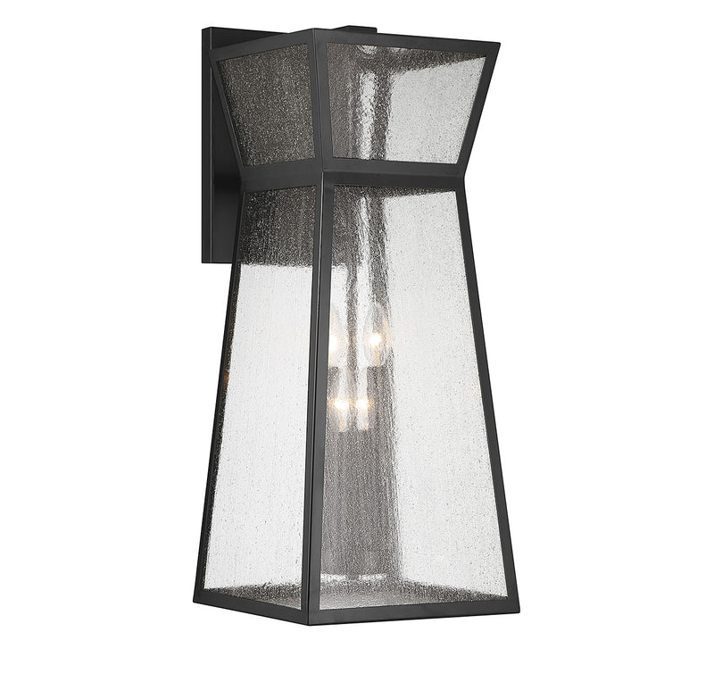 Four Light Outdoor Wall Lantern<br /><span style="color:#4AB0CE;">Entrega: 4-10 dias en USA</span><br /><span style="color:#4AB0CE;font-size:60%;">PREGUNTE POR ENTREGA EN PANAMA</span><br />Collection: Millford<br />Finish: Matte Black