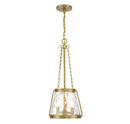 Three Light Pendant<br /><span style="color:#4AB0CE;">Entrega: 4-10 dias en USA</span><br /><span style="color:#4AB0CE;font-size:60%;">PREGUNTE POR ENTREGA EN PANAMA</span><br />Collection: Crawford<br />Finish: Warm Brass