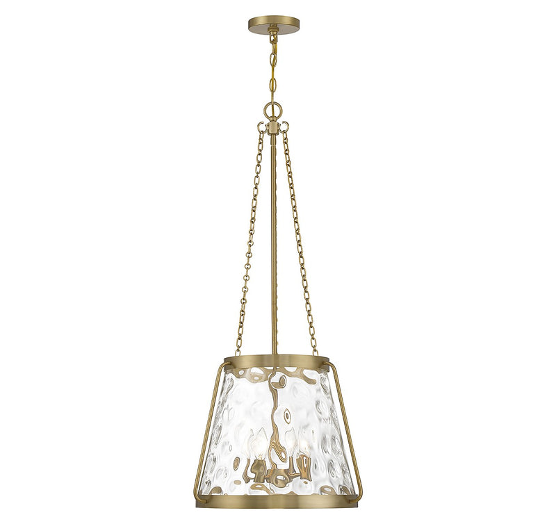 Four Light Pendant<br /><span style="color:#4AB0CE;">Entrega: 4-10 dias en USA</span><br /><span style="color:#4AB0CE;font-size:60%;">PREGUNTE POR ENTREGA EN PANAMA</span><br />Collection: Crawford<br />Finish: Warm Brass