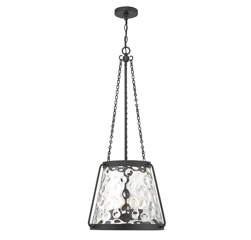 Four Light Pendant<br /><span style="color:#4AB0CE;">Entrega: 4-10 dias en USA</span><br /><span style="color:#4AB0CE;font-size:60%;">PREGUNTE POR ENTREGA EN PANAMA</span><br />Collection: Crawford<br />Finish: Matte Black