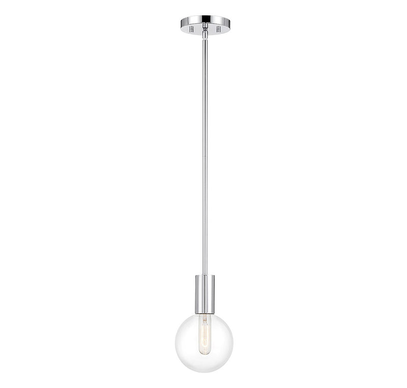 One Light Mini Pendant<br /><span style="color:#4AB0CE;">Entrega: 4-10 dias en USA</span><br /><span style="color:#4AB0CE;font-size:60%;">PREGUNTE POR ENTREGA EN PANAMA</span><br />Collection: Wright<br />Finish: Chrome