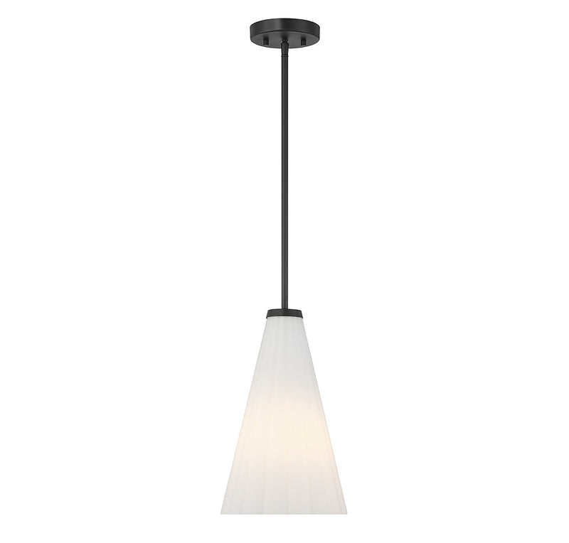 One Light Pendant<br /><span style="color:#4AB0CE;">Entrega: 4-10 dias en USA</span><br /><span style="color:#4AB0CE;font-size:60%;">PREGUNTE POR ENTREGA EN PANAMA</span><br />Collection: Bristol<br />Finish: Matte Black