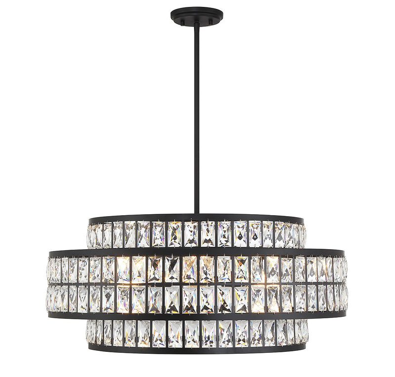 Six Light Pendant<br /><span style="color:#4AB0CE;">Entrega: 4-10 dias en USA</span><br /><span style="color:#4AB0CE;font-size:60%;">PREGUNTE POR ENTREGA EN PANAMA</span><br />Collection: Renzo<br />Finish: Matte Black