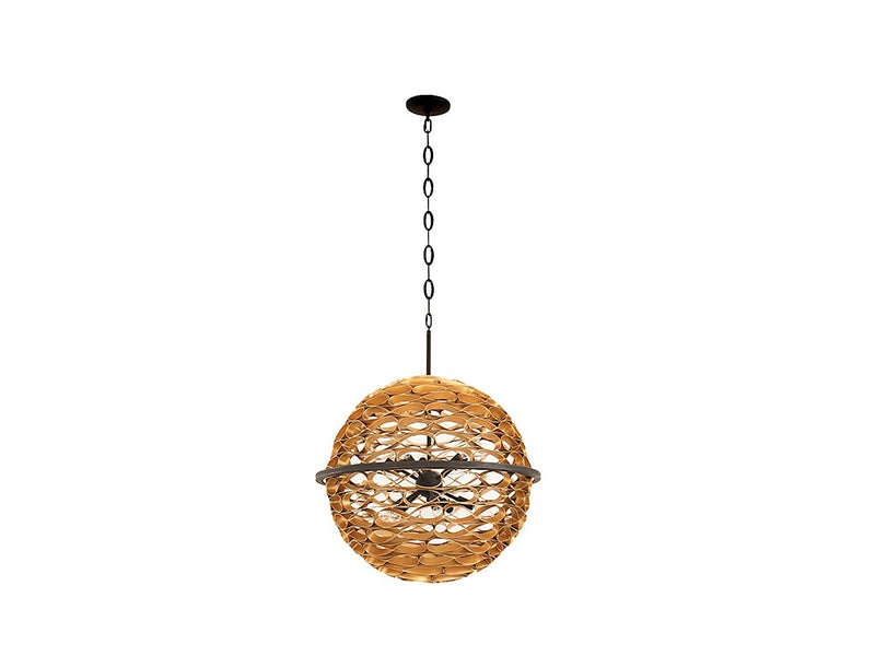 Ten Light Pendant<br /><span style="color:#4AB0CE;">Entrega: 4-10 dias en USA</span><br /><span style="color:#4AB0CE;font-size:60%;">PREGUNTE POR ENTREGA EN PANAMA</span><br />Collection: Ventura<br />Finish: Matte Black and Gold