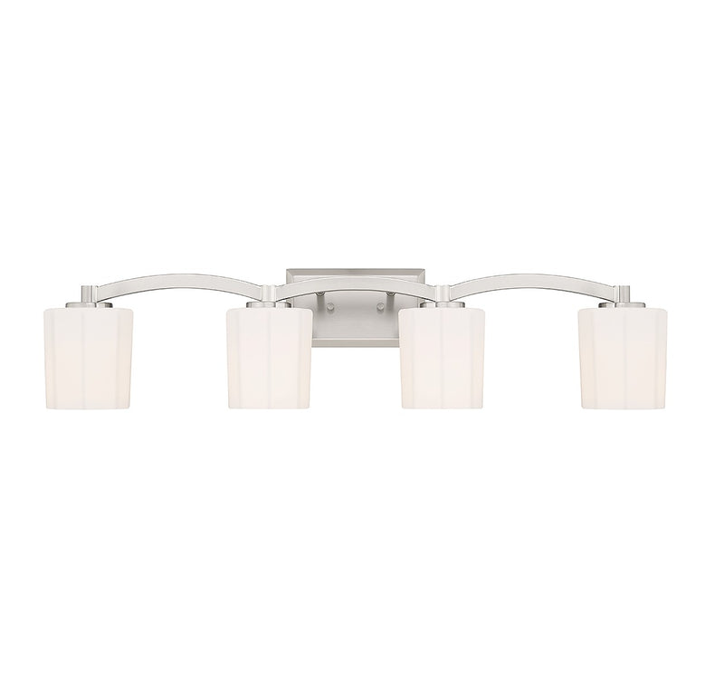 Four Light Bathroom Vanity<br /><span style="color:#4AB0CE;">Entrega: 4-10 dias en USA</span><br /><span style="color:#4AB0CE;font-size:60%;">PREGUNTE POR ENTREGA EN PANAMA</span><br />Collection: Whitney<br />Finish: Satin Nickel