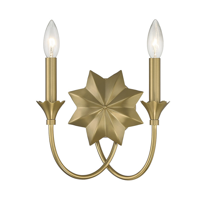 Two Light Wall Sconce<br /><span style="color:#4AB0CE;">Entrega: 4-10 dias en USA</span><br /><span style="color:#4AB0CE;font-size:60%;">PREGUNTE POR ENTREGA EN PANAMA</span><br />Collection: Sullivan<br />Finish: Warm Brass