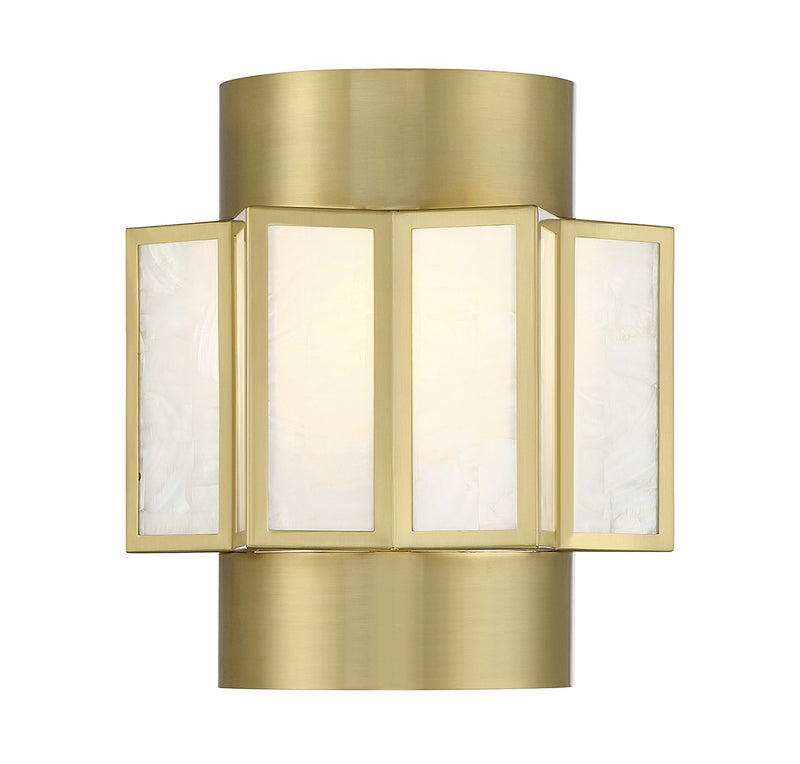 Two Light Wall Sconce<br /><span style="color:#4AB0CE;">Entrega: 4-10 dias en USA</span><br /><span style="color:#4AB0CE;font-size:60%;">PREGUNTE POR ENTREGA EN PANAMA</span><br />Collection: Gideon<br />Finish: Warm Brass