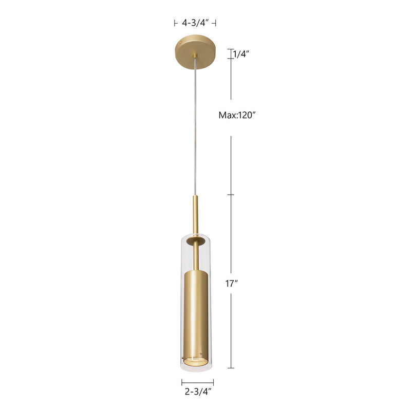 Kuzco Lighting - 41411-BG - One Light Pendant - Jarvis - Brushed Gold