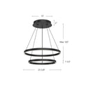 Kuzco Lighting - CH87824-BK - LED Chandelier - Cerchio - Black