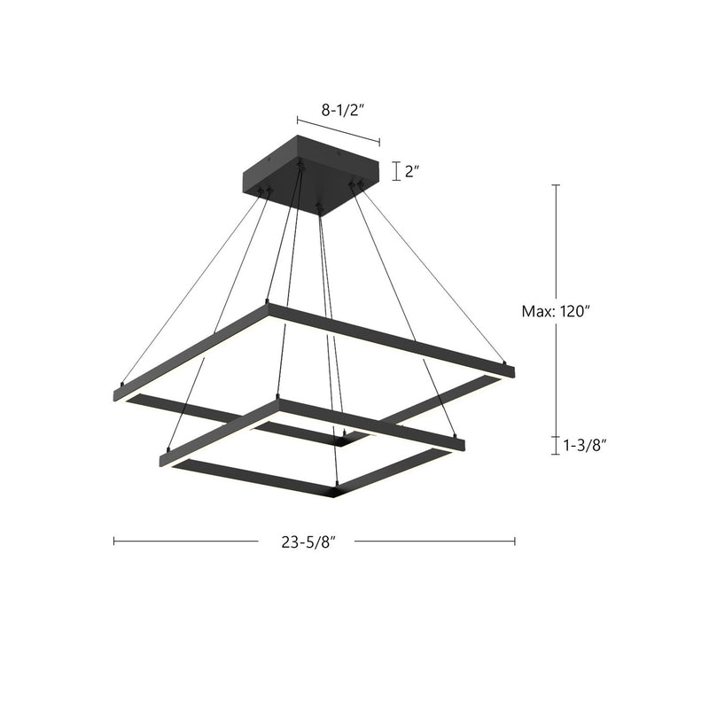 Kuzco Lighting - CH88224-BK - LED Chandelier - Piazza - Black