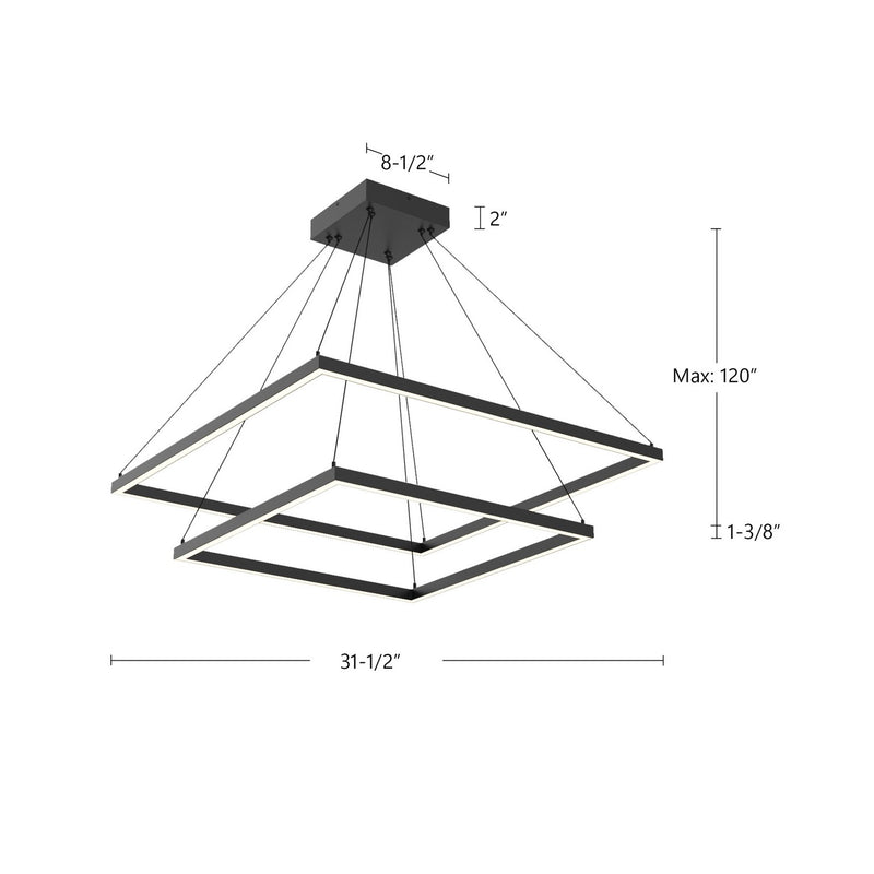 Kuzco Lighting - CH88232-BK - LED Chandelier - Piazza - Black
