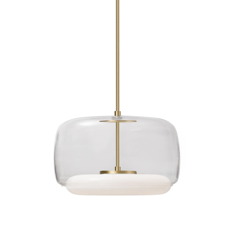 LED Pendant<br /><span style="color:#4AB0CE;">Entrega: 4-10 dias en USA</span><br /><span style="color:#4AB0CE;font-size:60%;">PREGUNTE POR ENTREGA EN PANAMA</span><br />Collection: Enkel<br />Finish: Clear/Brushed Gold