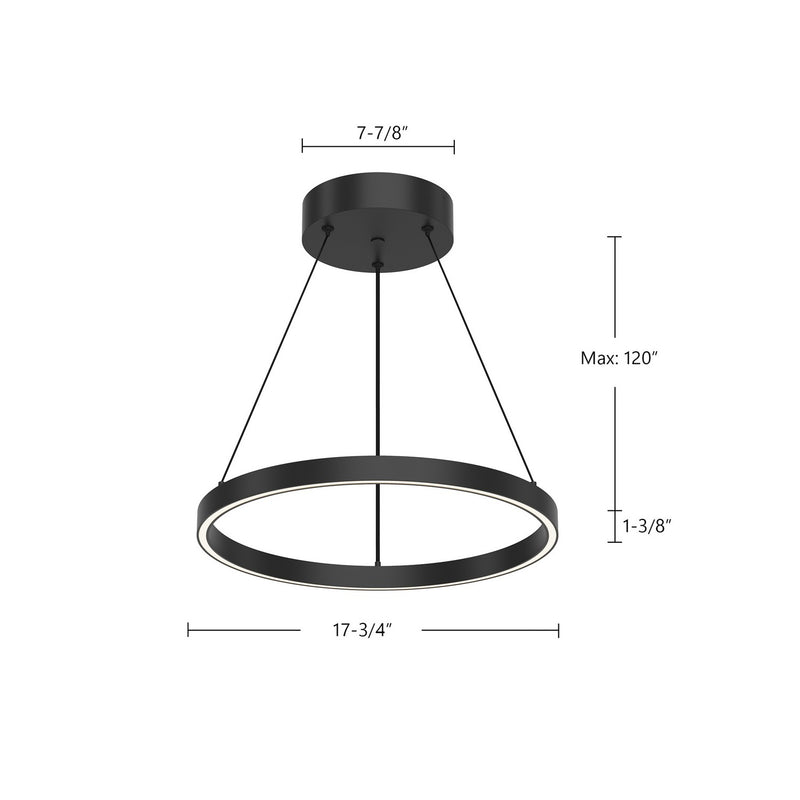 Kuzco Lighting - PD87118-BK - LED Pendant - Cerchio - Black