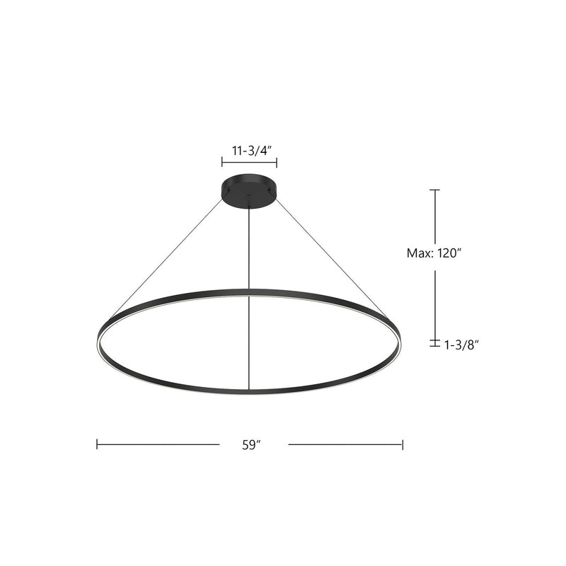 Kuzco Lighting - PD87160-BK - LED Pendant - Cerchio - Black