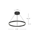 Kuzco Lighting - PD87724-BK - LED Pendant - Cerchio - Black