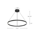 Kuzco Lighting - PD87732-BK - LED Pendant - Cerchio - Black