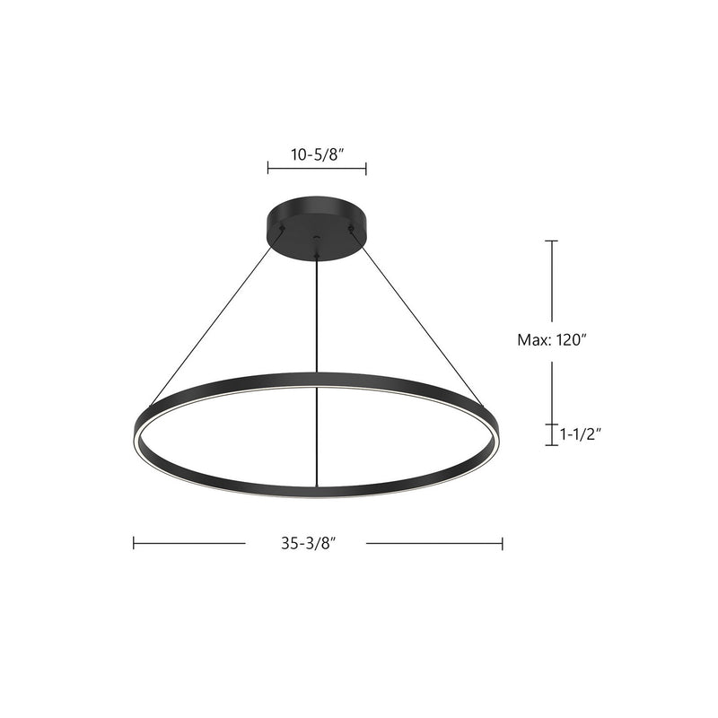 Kuzco Lighting - PD87736-BK - LED Pendant - Cerchio - Black