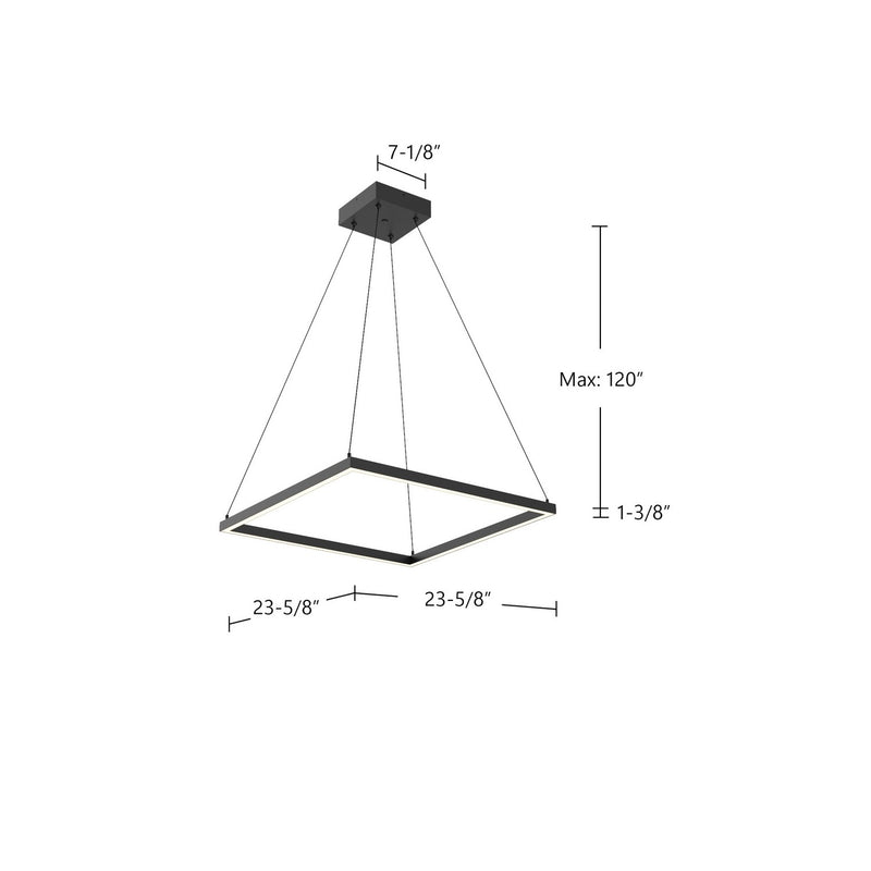 Kuzco Lighting - PD88124-BK - LED Pendant - Piazza - Black