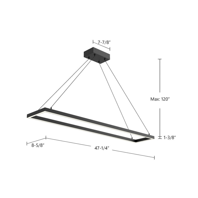 Kuzco Lighting - PD88548-BK - LED Pendant - Piazza - Black