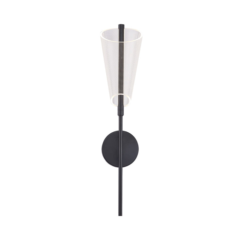 LED Wall Sconce<br /><span style="color:#4AB0CE;">Entrega: 4-10 dias en USA</span><br /><span style="color:#4AB0CE;font-size:60%;">PREGUNTE POR ENTREGA EN PANAMA</span><br />Collection: Mulberry<br />Finish: Black/Light Guide