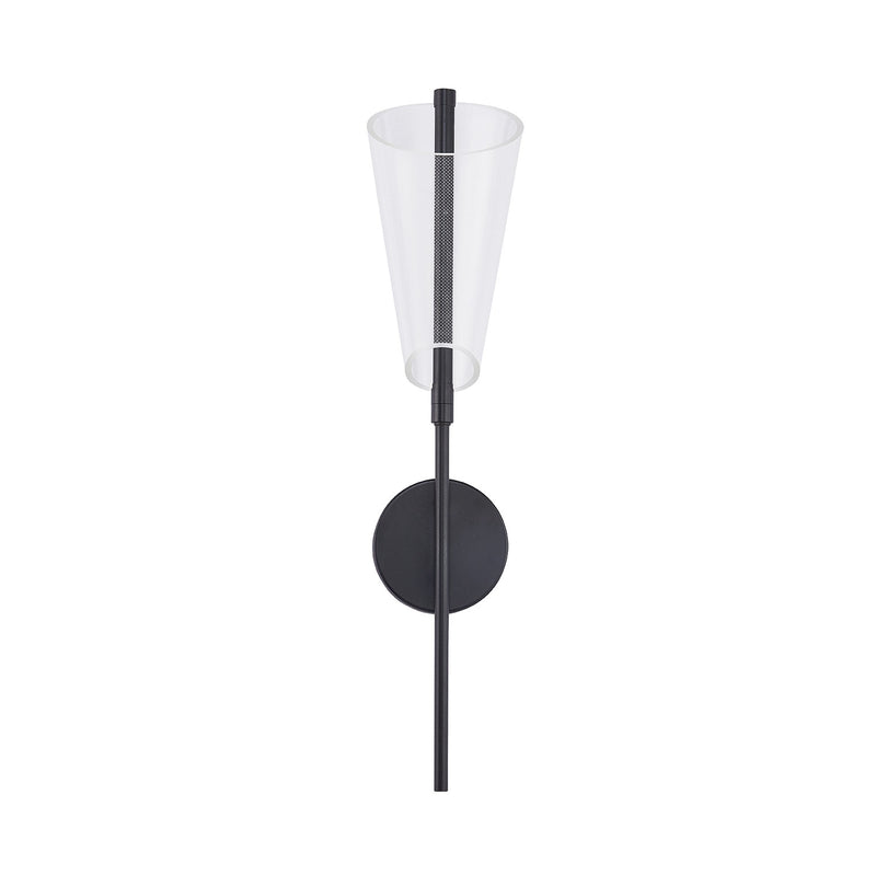 LED Wall Sconce<br /><span style="color:#4AB0CE;">Entrega: 4-10 dias en USA</span><br /><span style="color:#4AB0CE;font-size:60%;">PREGUNTE POR ENTREGA EN PANAMA</span><br />Collection: Mulberry<br />Finish: Black/Light Guide