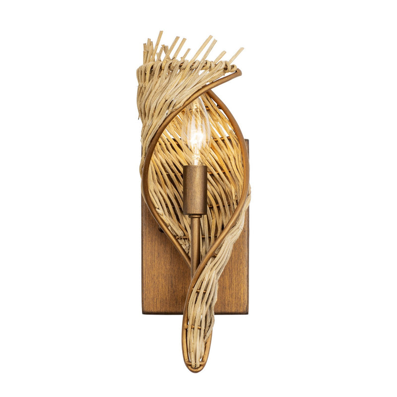 One Light Wall Sconce<br /><span style="color:#4AB0CE;">Entrega: 12-13 semanas en USA</span><br /><span style="color:#4AB0CE;font-size:60%;">PREGUNTE POR ENTREGA EN PANAMA</span><br />Collection: Flow<br />Finish: Baguette/Natural Rattan
