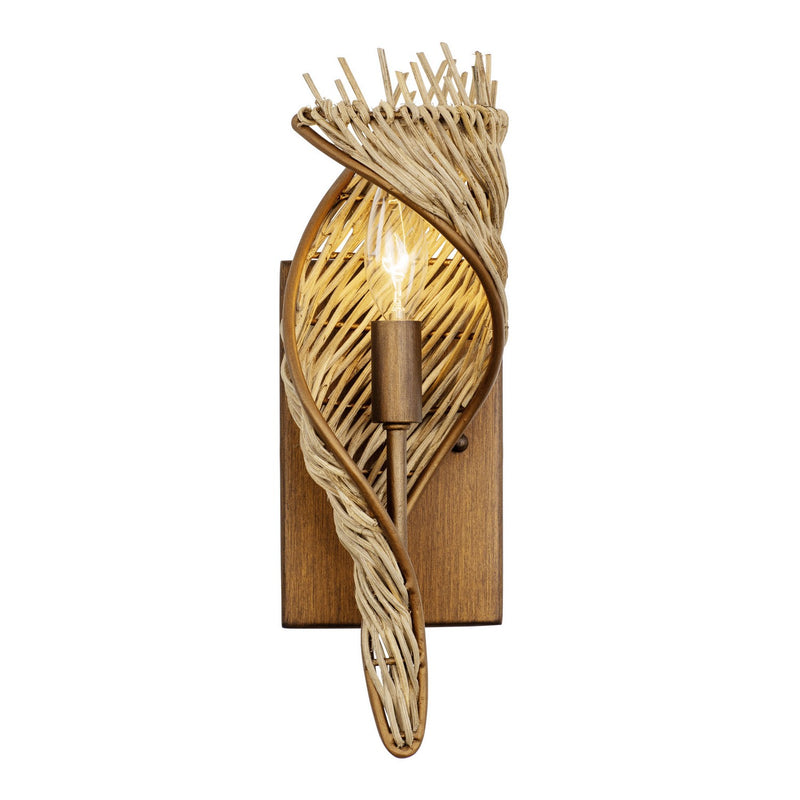 One Light Wall Sconce<br /><span style="color:#4AB0CE;">Entrega: 4-10 dias en USA</span><br /><span style="color:#4AB0CE;font-size:60%;">PREGUNTE POR ENTREGA EN PANAMA</span><br />Collection: Flow<br />Finish: Baguette/Natural Rattan