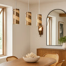 Varaluz - 240M01BTR - One Light Mini Pendant - Flow - Baguette/Natural Rattan