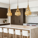 Varaluz - 240P03BTR - Three Light Pendant - Flow - Baguette/Natural Rattan