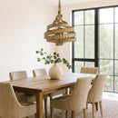 Varaluz - 240P06BTR - Six Light Pendant - Flow - Baguette/Natural Rattan