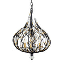 Three Light Pendant<br /><span style="color:#4AB0CE;">Entrega: 4-10 dias en USA</span><br /><span style="color:#4AB0CE;font-size:60%;">PREGUNTE POR ENTREGA EN PANAMA</span><br />Collection: Bask<br />Finish: Matte Black/French Gold