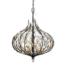 Six Light Pendant<br /><span style="color:#4AB0CE;">Entrega: 4-10 dias en USA</span><br /><span style="color:#4AB0CE;font-size:60%;">PREGUNTE POR ENTREGA EN PANAMA</span><br />Collection: Bask<br />Finish: Matte Black/French Gold