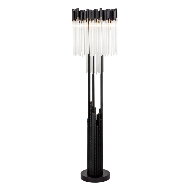 Six Light Floor Lamp<br /><span style="color:#4AB0CE;">Entrega: 4-10 dias en USA</span><br /><span style="color:#4AB0CE;font-size:60%;">PREGUNTE POR ENTREGA EN PANAMA</span><br />Collection: Matrix<br />Finish: Matte Black/French Gold