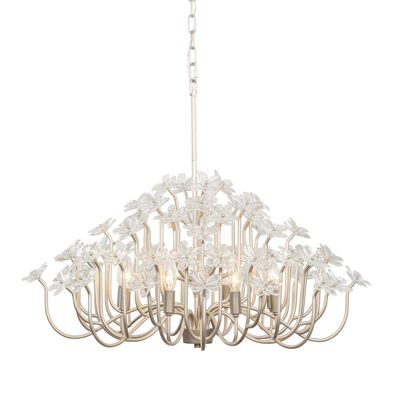 Eight Light Chandelier<br /><span style="color:#4AB0CE;">Entrega: 4-10 dias en USA</span><br /><span style="color:#4AB0CE;font-size:60%;">PREGUNTE POR ENTREGA EN PANAMA</span><br />Collection: Wildflower<br />Finish: Gold Dust/Artifact