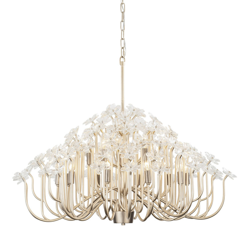 15 Light Chandelier<br /><span style="color:#4AB0CE;">Entrega: 4-10 dias en USA</span><br /><span style="color:#4AB0CE;font-size:60%;">PREGUNTE POR ENTREGA EN PANAMA</span><br />Collection: Wildflower<br />Finish: Gold Dust/Artifact