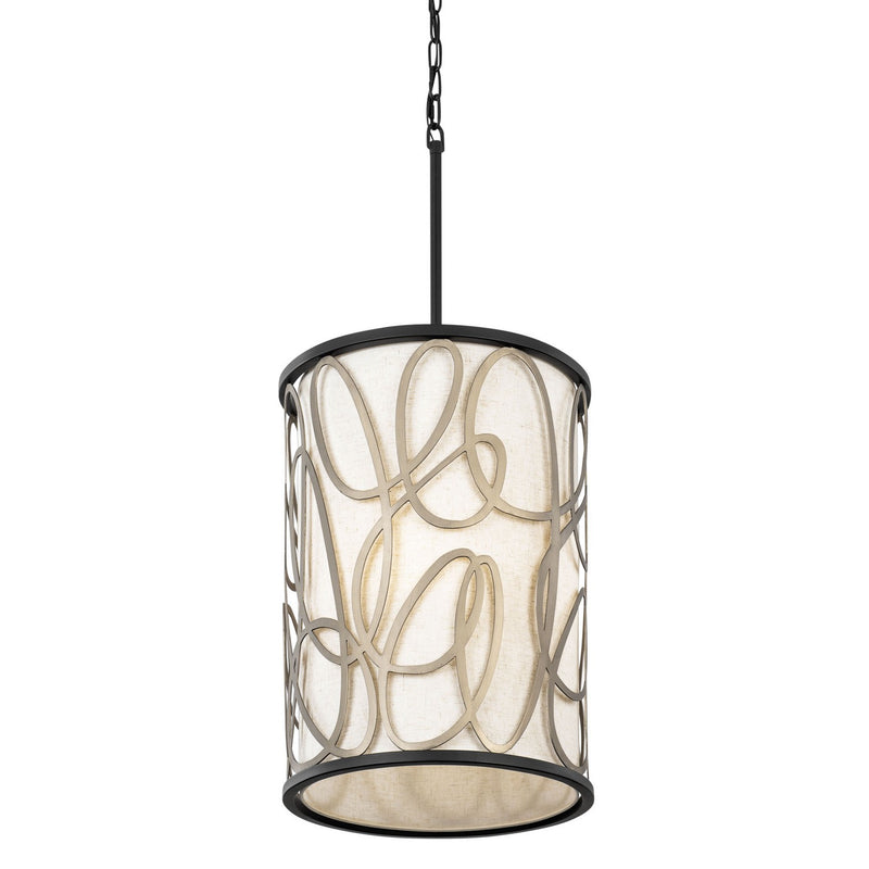 Six Light Foyer Pendant<br /><span style="color:#4AB0CE;">Entrega: 4-10 dias en USA</span><br /><span style="color:#4AB0CE;font-size:60%;">PREGUNTE POR ENTREGA EN PANAMA</span><br />Collection: Scribble<br />Finish: Matte Black/Artifact