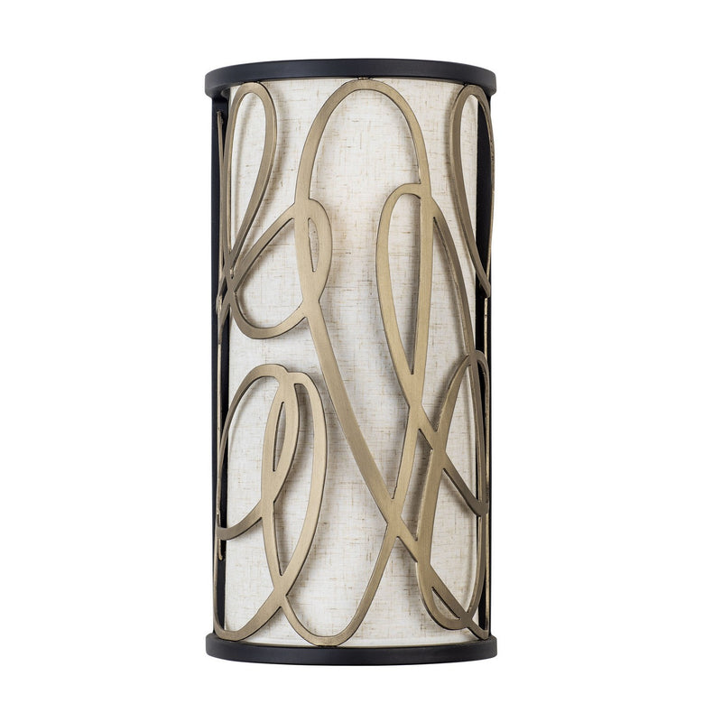 Two Light Wall Sconce<br /><span style="color:#4AB0CE;">Entrega: 11-12 semanas en USA</span><br /><span style="color:#4AB0CE;font-size:60%;">PREGUNTE POR ENTREGA EN PANAMA</span><br />Collection: Scribble<br />Finish: Matte Black/Artifact