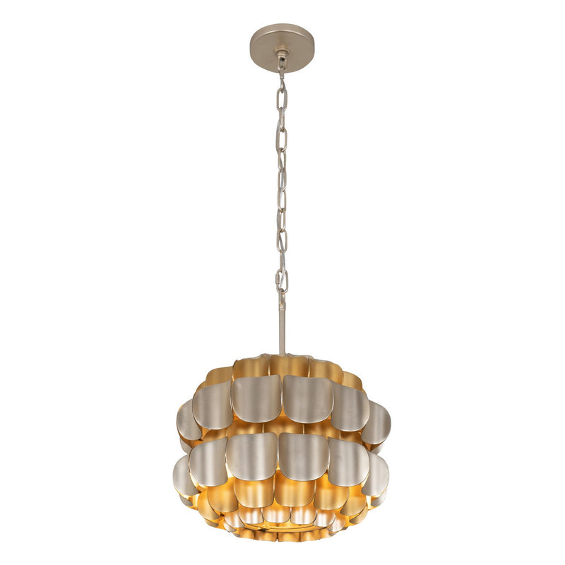 One Light Pendant<br /><span style="color:#4AB0CE;">Entrega: 4-10 dias en USA</span><br /><span style="color:#4AB0CE;font-size:60%;">PREGUNTE POR ENTREGA EN PANAMA</span><br />Collection: Swoon<br />Finish: Antique Gold/Gold Dust