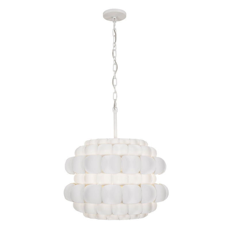 Three Light Pendant<br /><span style="color:#4AB0CE;">Entrega: 4-10 dias en USA</span><br /><span style="color:#4AB0CE;font-size:60%;">PREGUNTE POR ENTREGA EN PANAMA</span><br />Collection: Swoon<br />Finish: Matte White