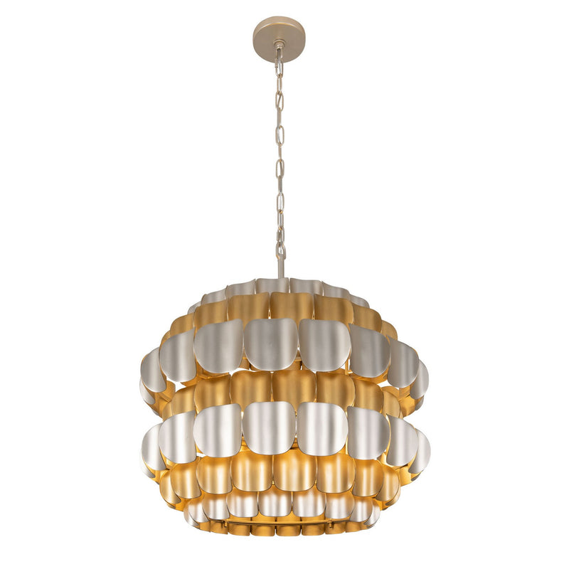 Six Light Pendant<br /><span style="color:#4AB0CE;">Entrega: 4-10 dias en USA</span><br /><span style="color:#4AB0CE;font-size:60%;">PREGUNTE POR ENTREGA EN PANAMA</span><br />Collection: Swoon<br />Finish: Antique Gold/Gold Dust