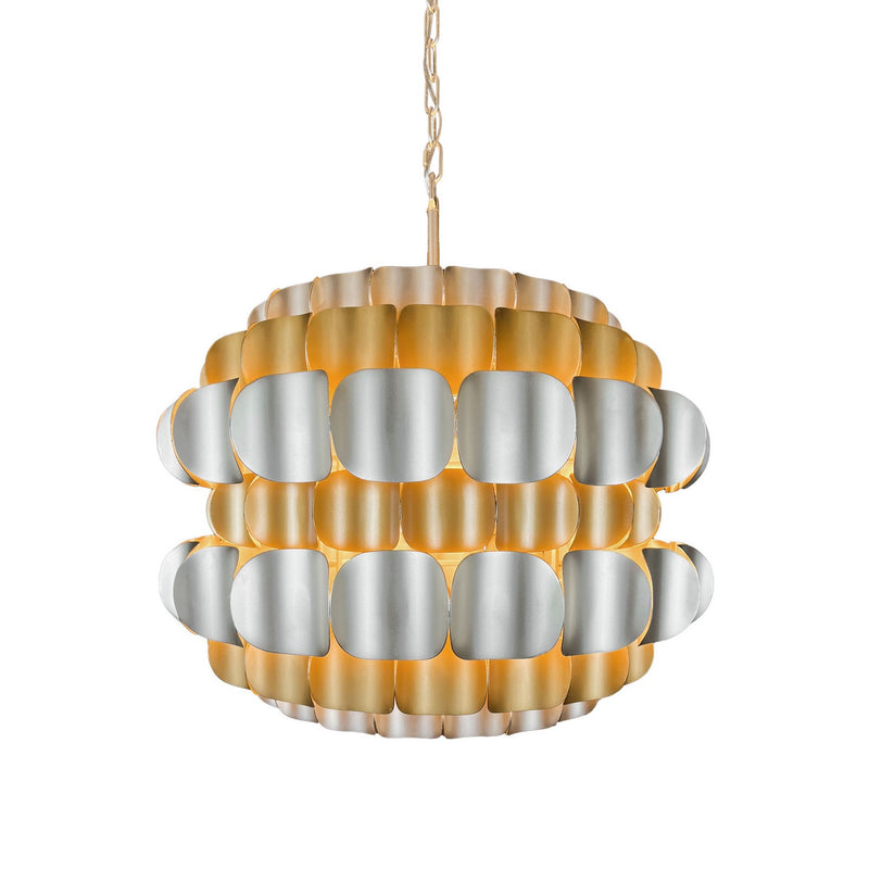 Six Light Pendant<br /><span style="color:#4AB0CE;">Entrega: 4-10 dias en USA</span><br /><span style="color:#4AB0CE;font-size:60%;">PREGUNTE POR ENTREGA EN PANAMA</span><br />Collection: Swoon<br />Finish: Antique Gold/Gold Dust