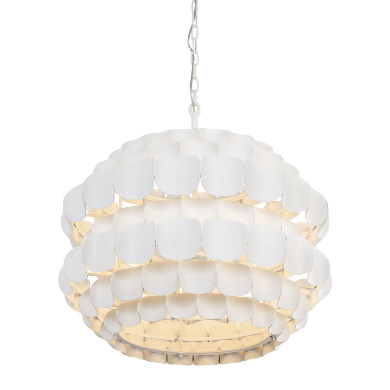 Six Light Pendant<br /><span style="color:#4AB0CE;">Entrega: 4-10 dias en USA</span><br /><span style="color:#4AB0CE;font-size:60%;">PREGUNTE POR ENTREGA EN PANAMA</span><br />Collection: Swoon<br />Finish: Matte White