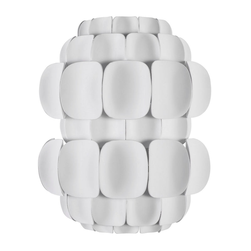 One Light Wall Sconce<br /><span style="color:#4AB0CE;">Entrega: 4-10 dias en USA</span><br /><span style="color:#4AB0CE;font-size:60%;">PREGUNTE POR ENTREGA EN PANAMA</span><br />Collection: Swoon<br />Finish: Matte White