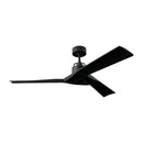 Visual Comfort Fan - 3ALMSM52MBK - 52" Ceiling Fan - Alma - Midnight Black